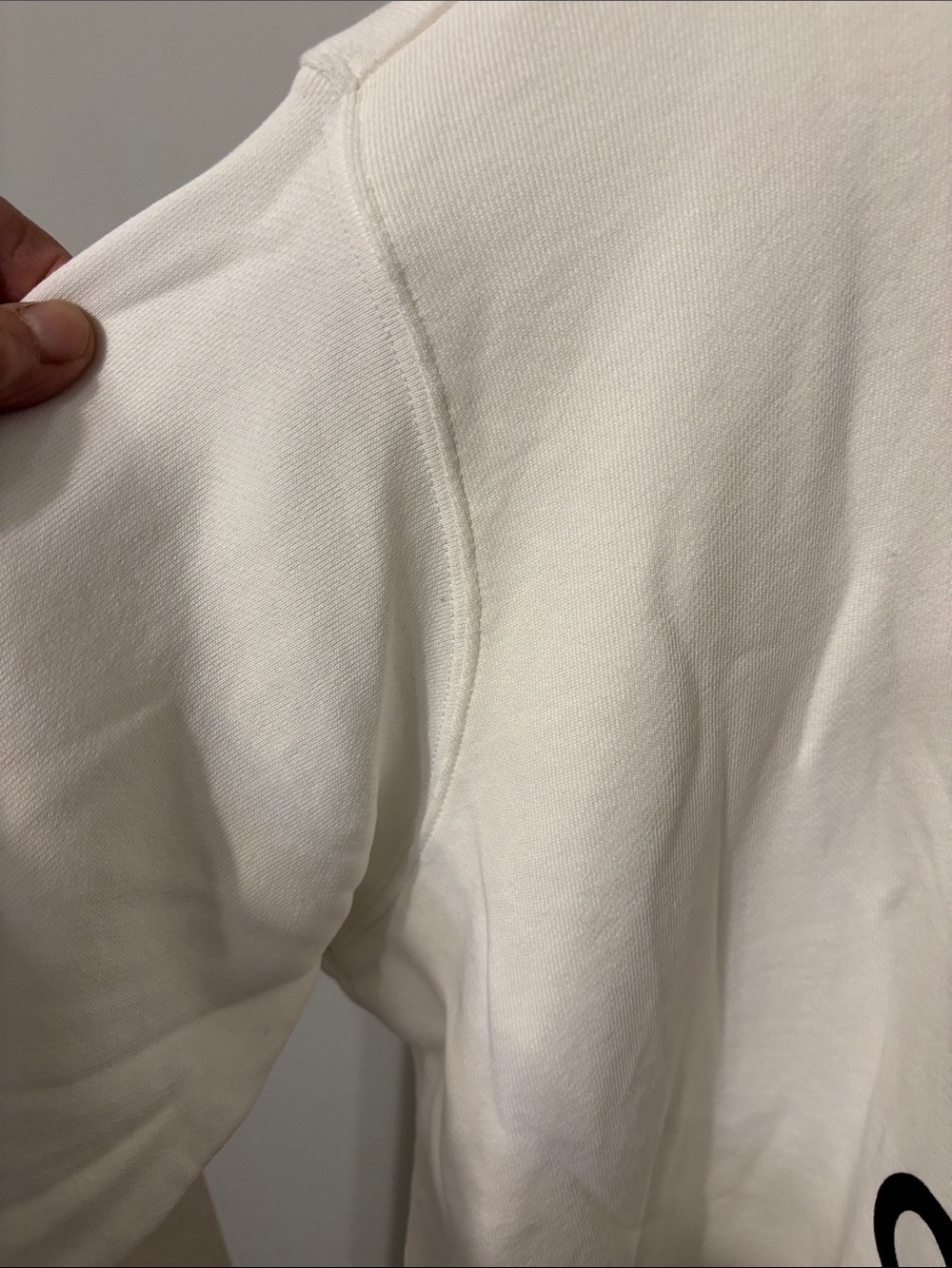 adidas Off-White Crewneck Sweatshirt with Black Trefoil - Picture 5 of 10